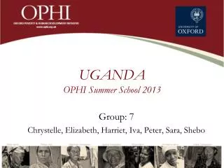UGANDA OPHI Summer School 2013