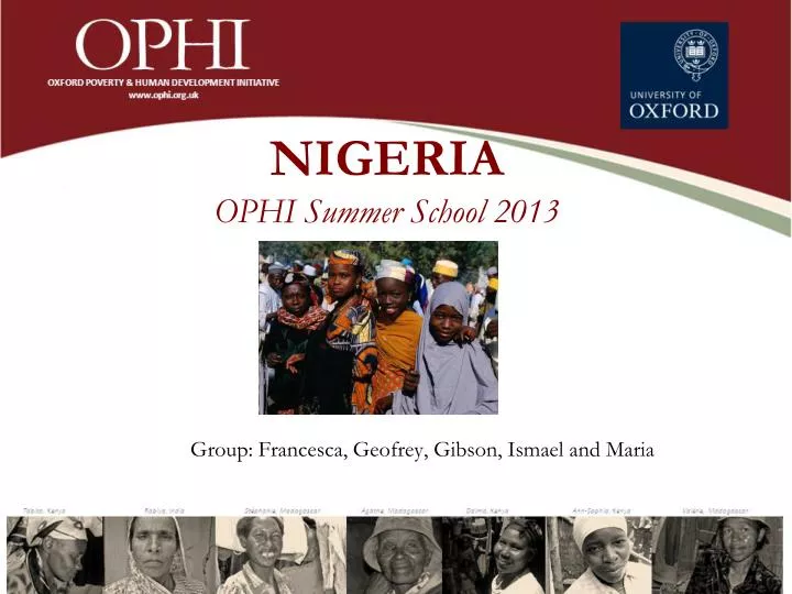 nigeria ophi summer school 2013