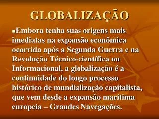 globaliza o