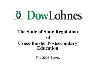The State of State Regulation of Cross-Border Postsecondary Education