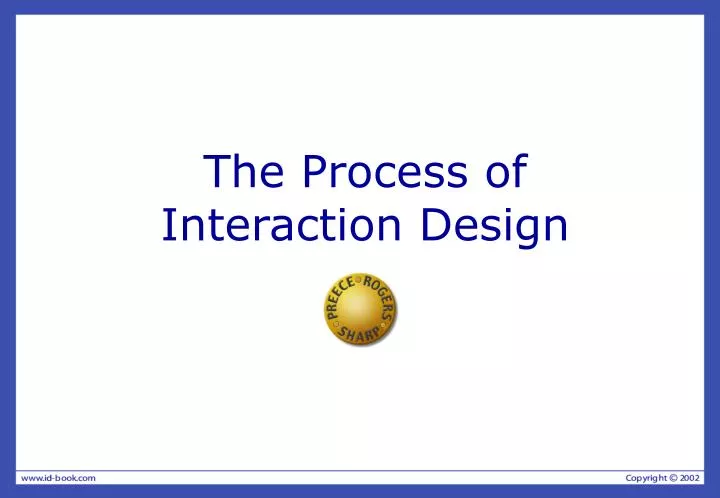 the process of interaction design