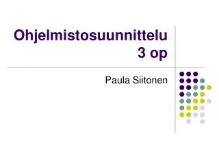 ohjelmistosuunnittelu3 op
