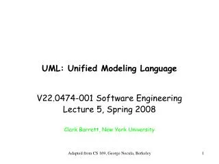 UML: Unified Modeling Language