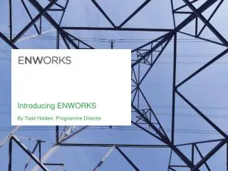 Introducing ENWORKS By Todd Holden, Programme Director