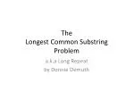 The Longest Common Substring Problem