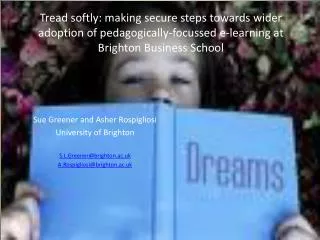 Sue Greener and Asher Rospigliosi University of Brighton S.L.Greener@brighton.ac.uk