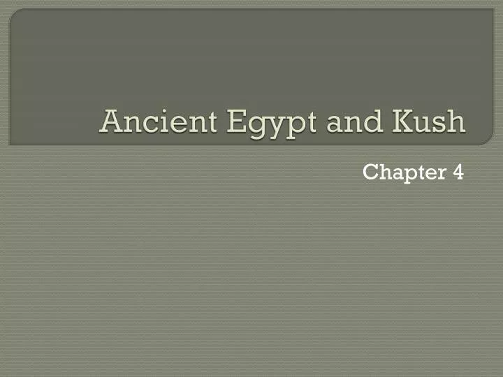 ancient egypt and kush