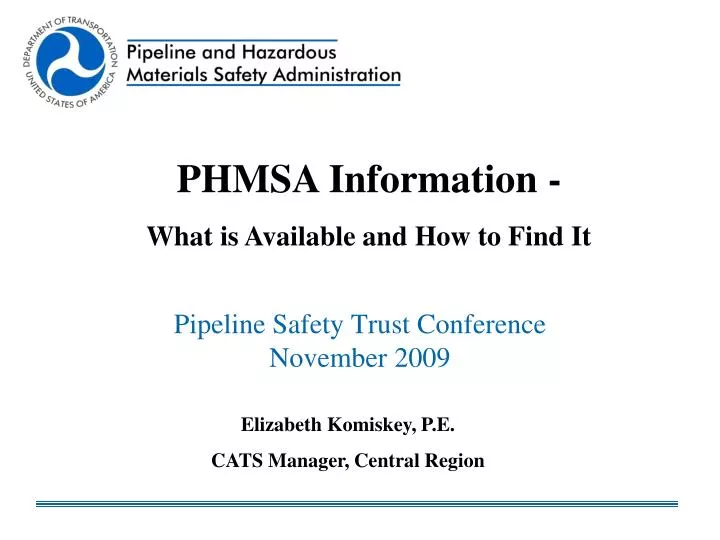 pipeline safety trust conference november 2009