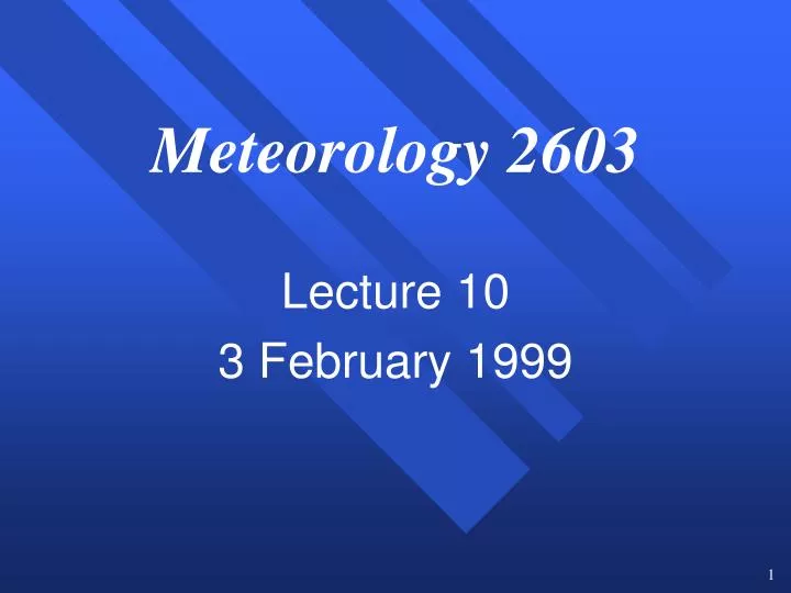 meteorology 2603