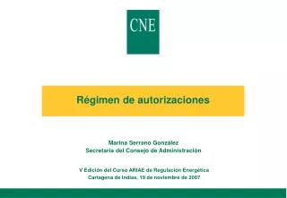 r gimen de autorizaciones