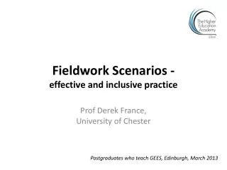 Fieldwork Scenarios - effective and inclusive practice