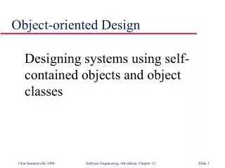 Object-oriented Design