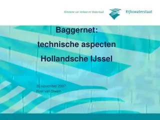 baggernet technische aspecten hollandsche ijssel