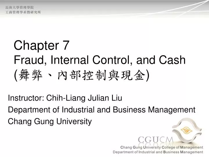 chapter 7 fraud internal control and cash