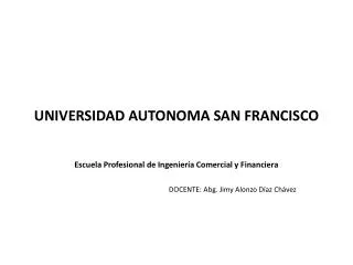 universidad autonoma san francisco el ruc registro nico del contribuyente