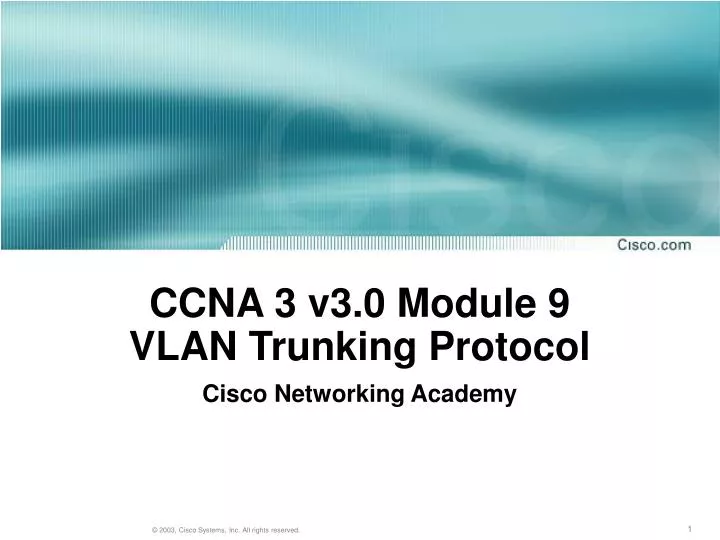 ccna 3 v3 0 module 9 vlan trunking protocol