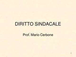 diritto sindacale