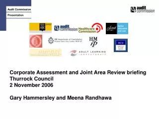 Corporate Assessment and Joint Area Review briefing Thurrock Council 2 November 2006