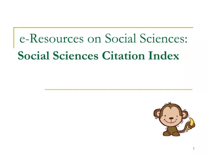 e resources on social sciences social sciences citation index