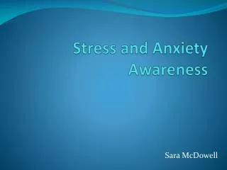 Stress and Anxiety Awareness