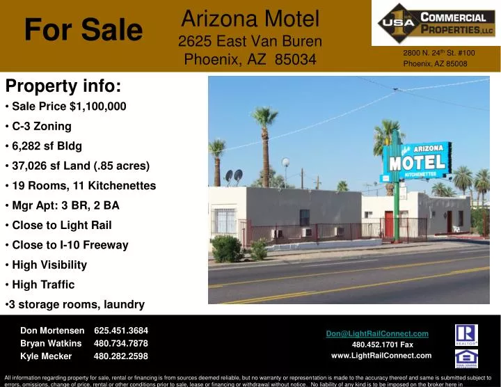 arizona motel 2625 east van buren phoenix az 85034