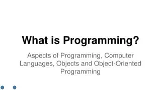 What is Programming?