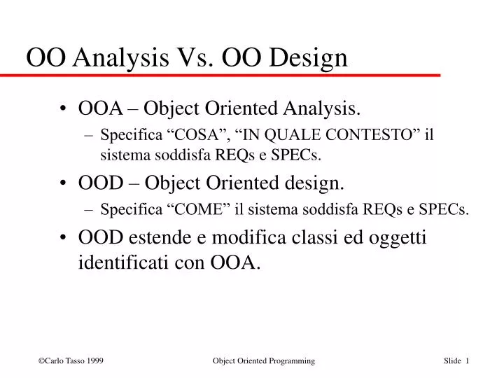 oo analysis vs oo design