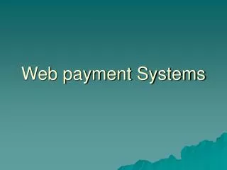 web payment systems