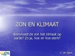 ZON EN KLIMAAT - slide 1