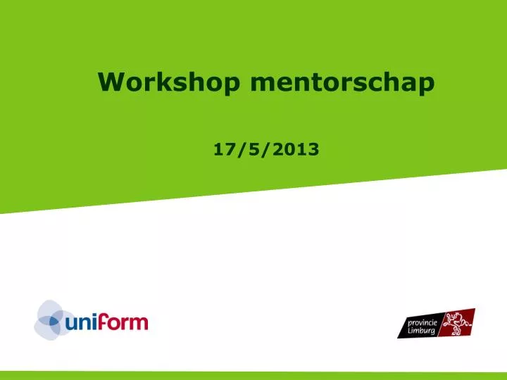 workshop mentorschap 17 5 2013