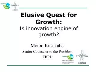 Elusive Quest for Growth: Is innovation engine of growth?