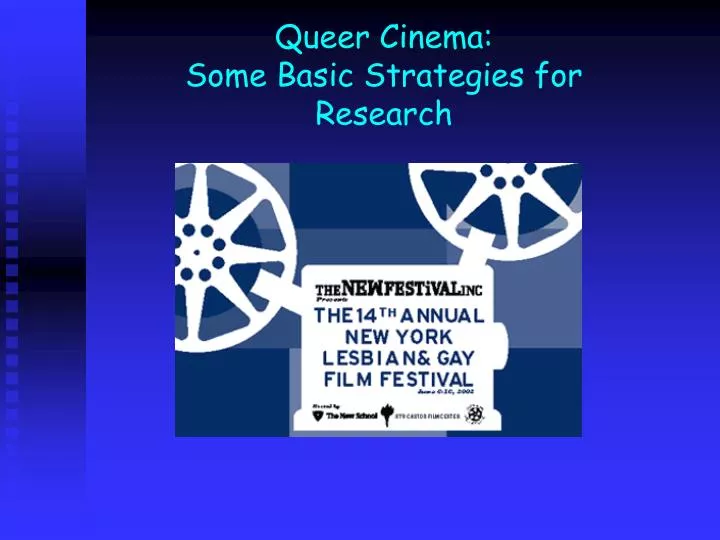 queer cinema some basic strategies for research