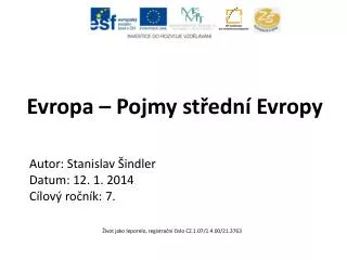 evropa pojmy st edn evropy