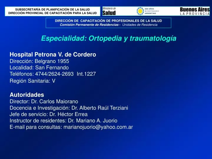 especialidad ortopedia y traumatolog a