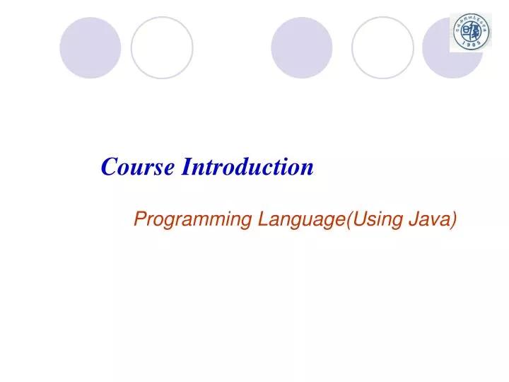 course introduction