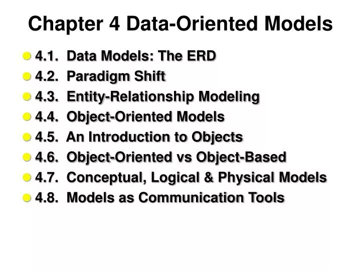 chapter 4 data oriented models