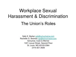 Workplace Sexual Harassment &amp; Discrimination