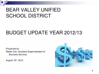 BEAR VALLEY UNIFIED SCHOOL DISTRICT