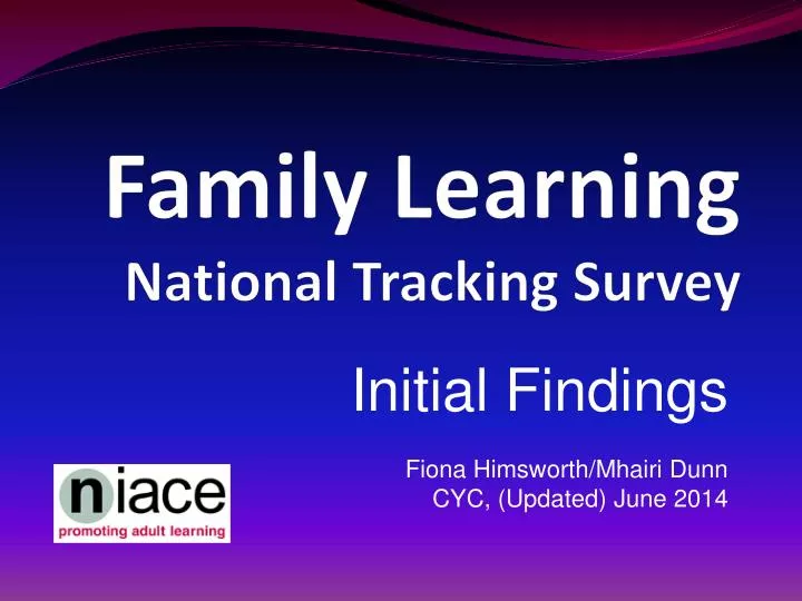 family learning national tracking survey