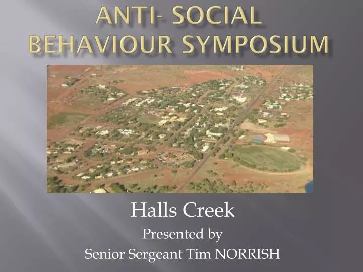 anti social behaviour symposium