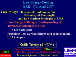 Low Energy Cooling BRE, 17th April 2007