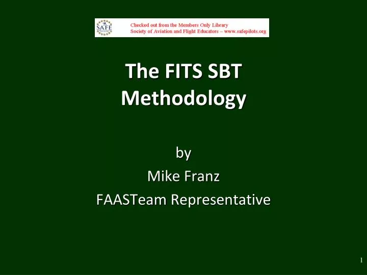 the fits sbt methodology