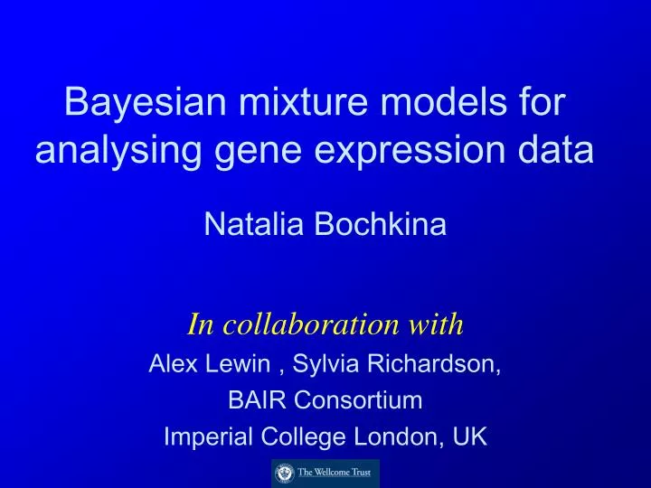 bayesian mixture models for analysing gene expression data