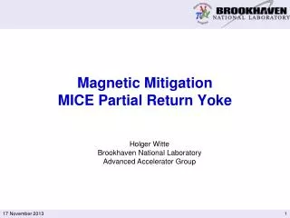 Magnetic Mitigation MICE Partial Return Yoke