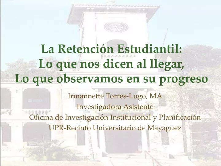 la retenci n estudiantil lo que nos dicen al llegar lo que observamos en su progreso