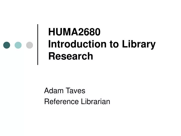 huma2680 introduction to library research