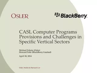 CASL Computer Programs Provisions and Challenges in Specific Vertical Sectors