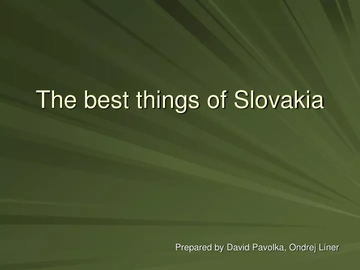 the best things of slovakia