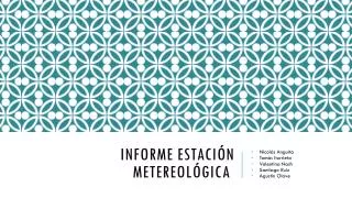 informe estaci n metereol gica