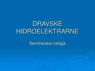 dravske hidroelektrarne